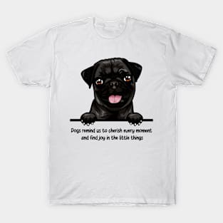 Dogs remind us to cherish every moment  and find joy in the little things T-Shirt